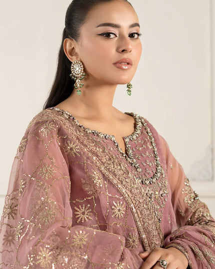 Maria B | Lilac Organza Hand Embellished Gharara