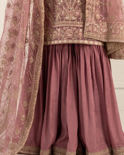 Maria B | Lilac Organza Hand Embellished Gharara
