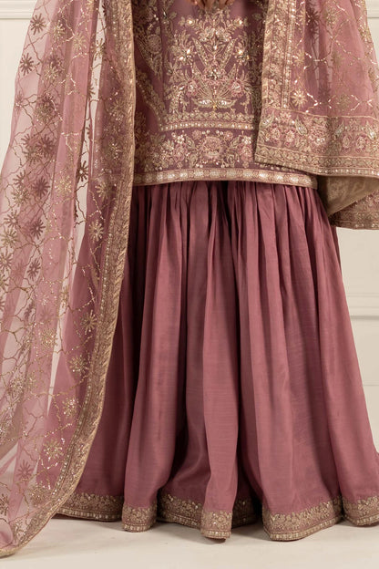 Maria B | Lilac Organza Hand Embellished Gharara