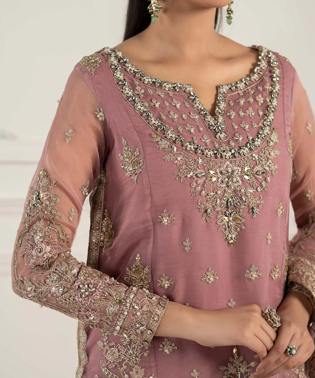 Maria B | Lilac Organza Hand Embellished Gharara