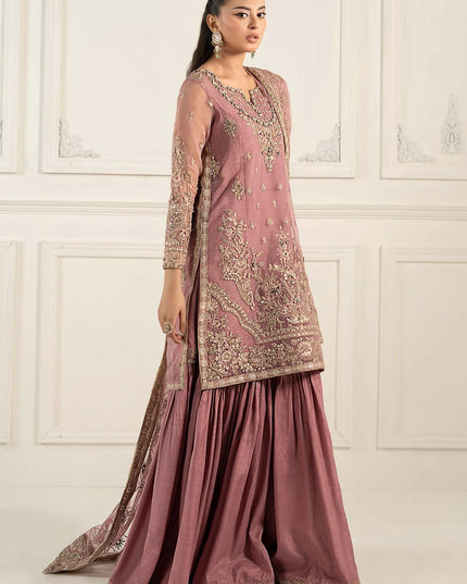 Maria B | Lilac Organza Hand Embellished Gharara