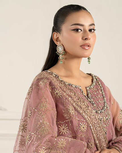 Maria B | Lilac Organza Hand Embellished Gharara