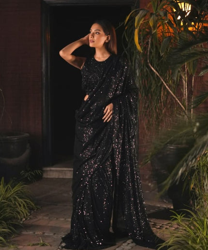 Raven | Black Embellished Saree