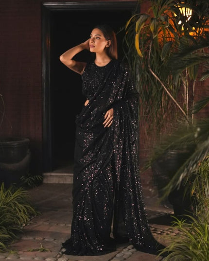 Raven | Black Embellished Saree