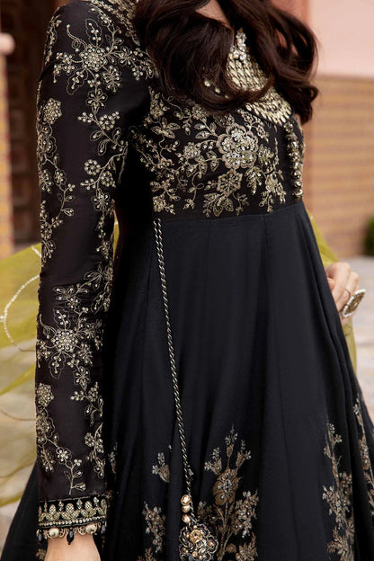 Maria B | Sateen Embroidered Maxi Dress