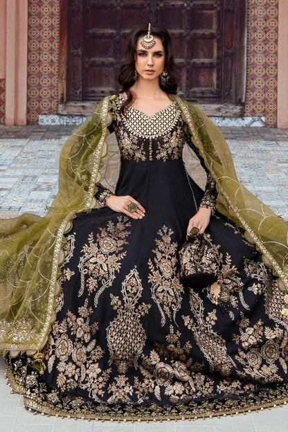 Maria B | Sateen Embroidered Maxi Dress
