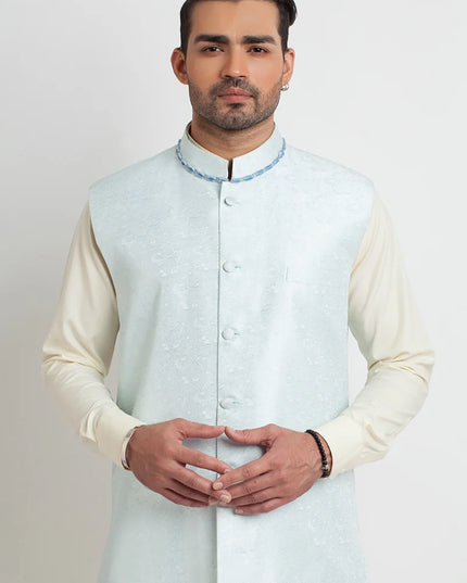Blue Silk Waistcoat