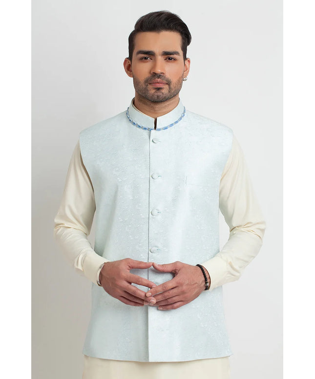 Blue Silk Waistcoat