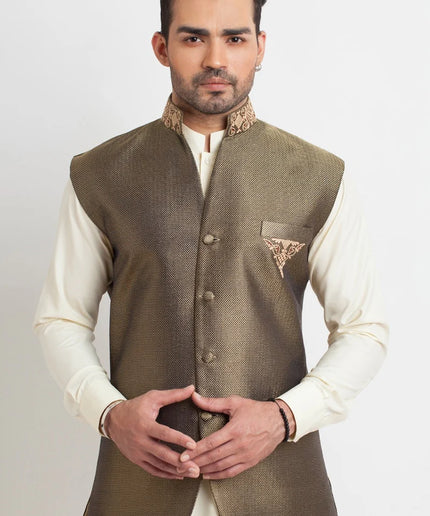 Silky Chocolate Brown Waistcoat