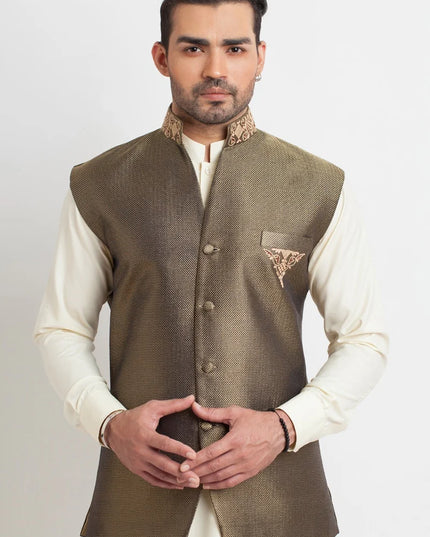 Silky Chocolate Brown Waistcoat