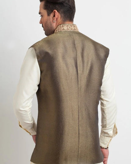 Silky Chocolate Brown Waistcoat