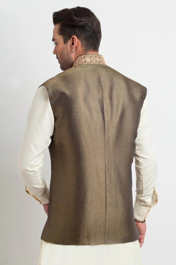 Silky Chocolate Brown Waistcoat