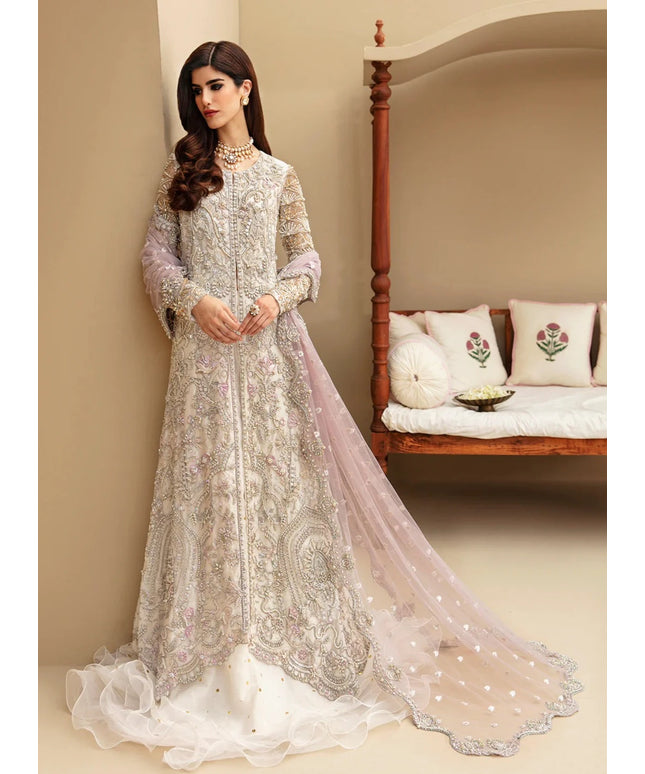 Sophea | White Net Bridal  Embellished Lehenga