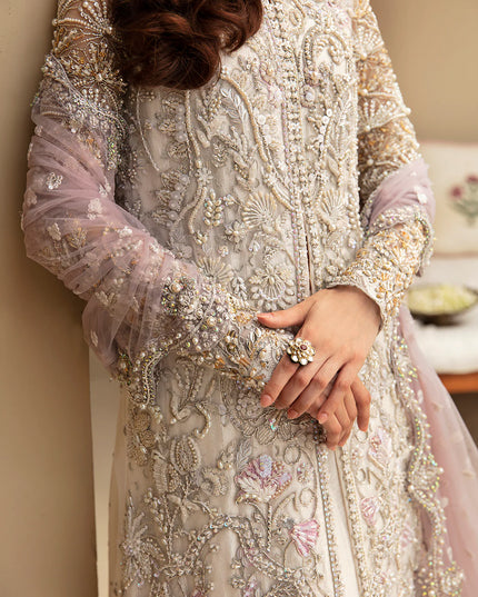 Sophea | White Net Bridal  Embellished Lehenga