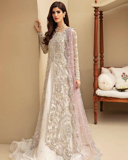 Sophea | White Net Bridal  Embellished Lehenga