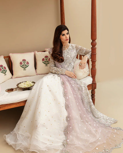 Sophea | White Net Bridal  Embellished Lehenga
