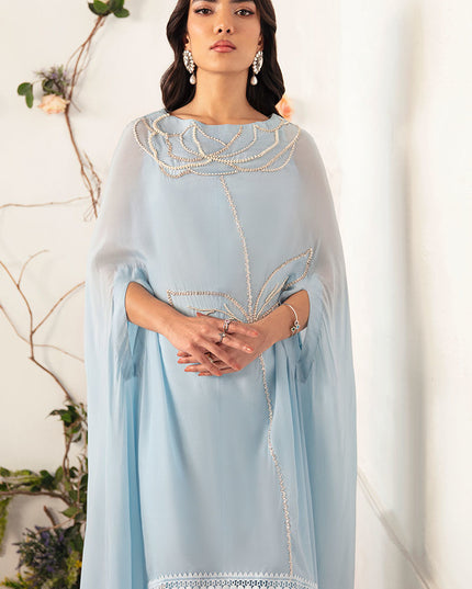 Star Dust | Ice Blue Embellished Cape