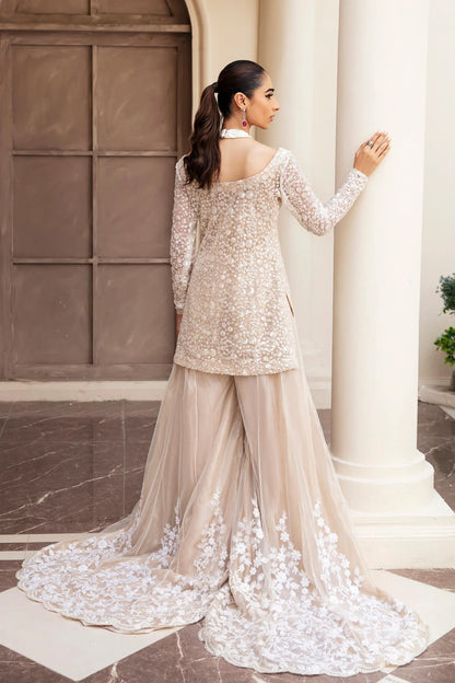 Radiant Pearl l Rose Gold Embellished Sharara