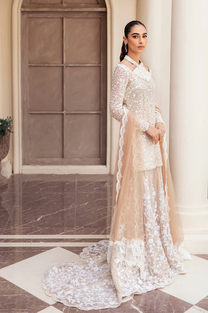 Radiant Pearl l Rose Gold Embellished Sharara