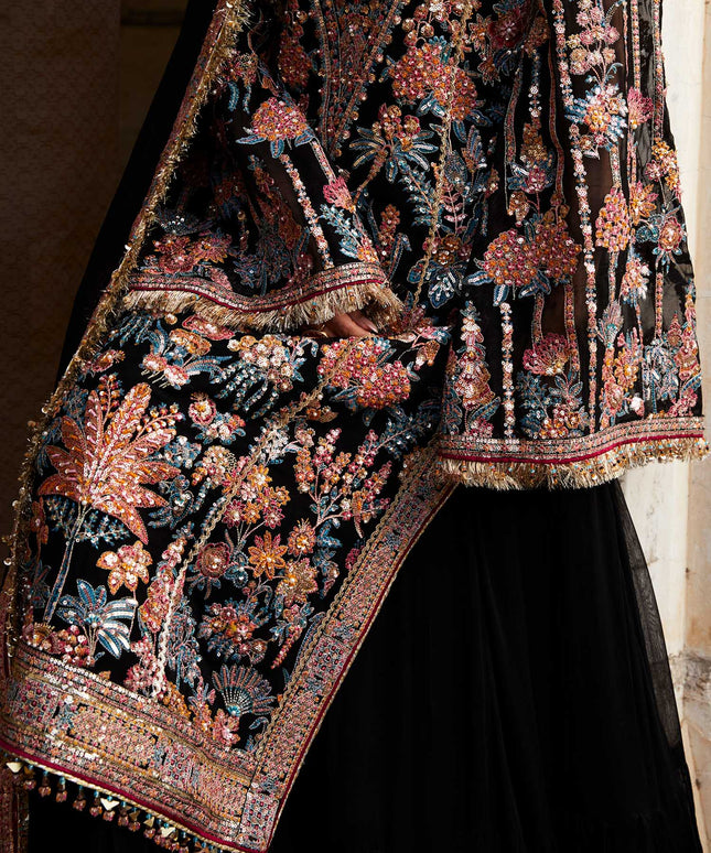 Hussain Rehar | Chiffon Embroidered Sharara