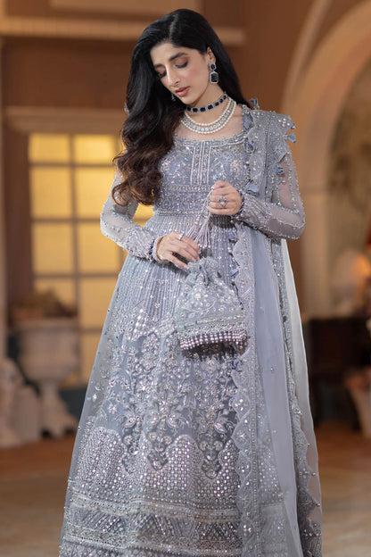 ÉLAN | Steal Grey Embellished & Embroidered Wedding Dress