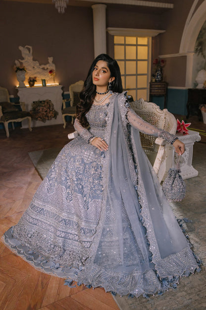 ÉLAN | Steal Grey Embellished & Embroidered Wedding Dress