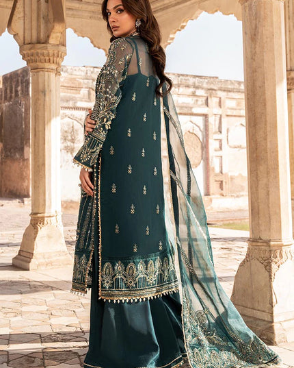 Dilaab | Green Hand Embellished Embroidered Sharara