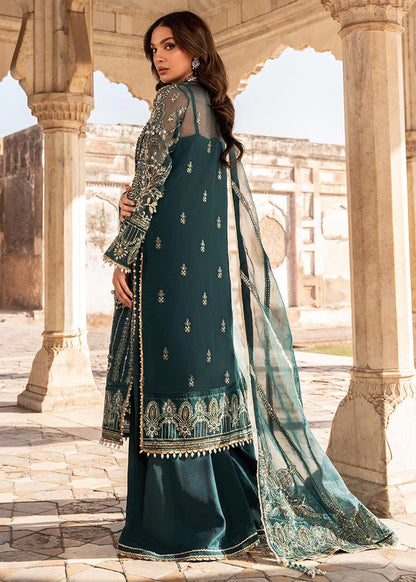Dilaab | Green Hand Embellished Embroidered Sharara