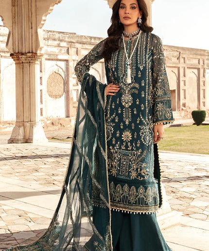 Dilaab | Green Hand Embellished Embroidered Sharara