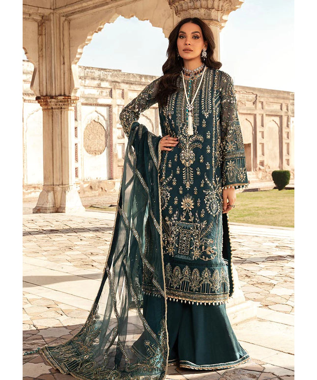 Dilaab | Green Hand Embellished Embroidered Sharara