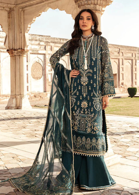 Dilaab | Green Hand Embellished Embroidered Sharara