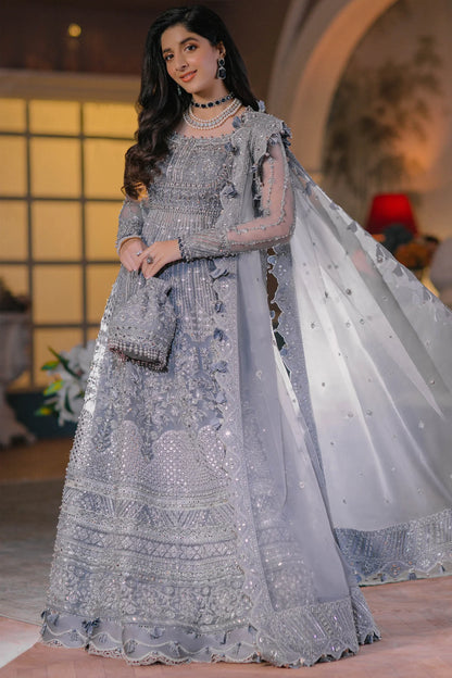 ÉLAN | Steal Grey Embellished & Embroidered Wedding Dress