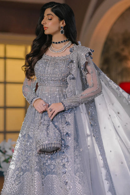 ÉLAN | Steal Grey Embellished & Embroidered Wedding Dress
