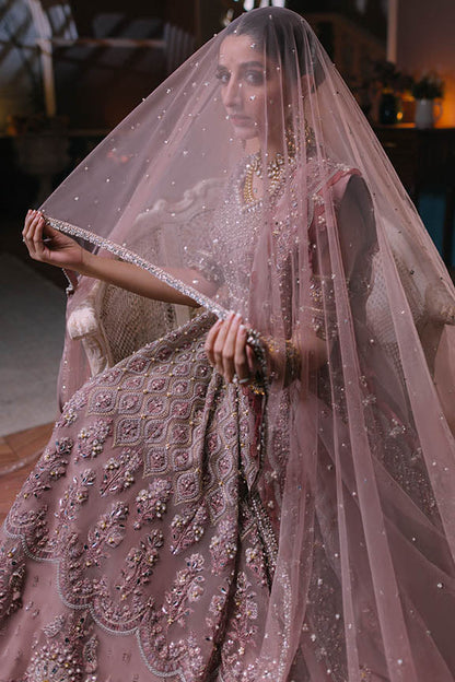 ÉLAN | Pink Organza Embellished & Embroidered Sharara