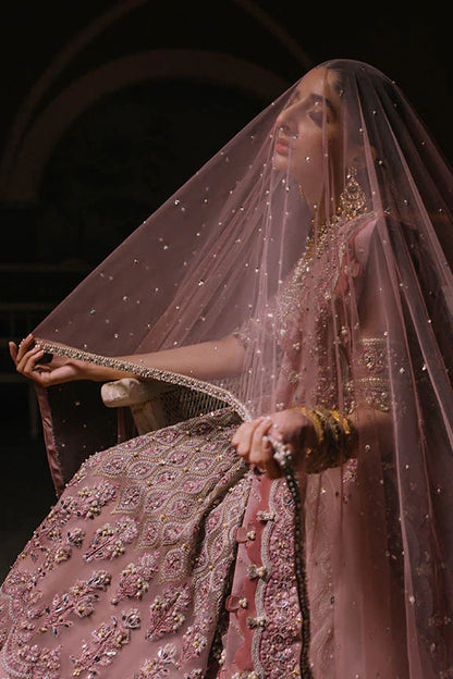 ÉLAN | Pink Organza Embellished & Embroidered Sharara
