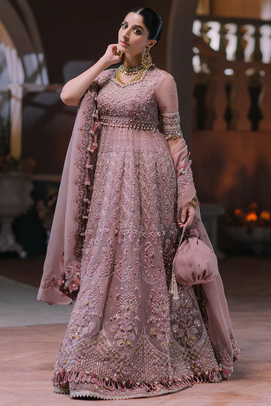 ÉLAN | Pink Organza Embellished & Embroidered Sharara