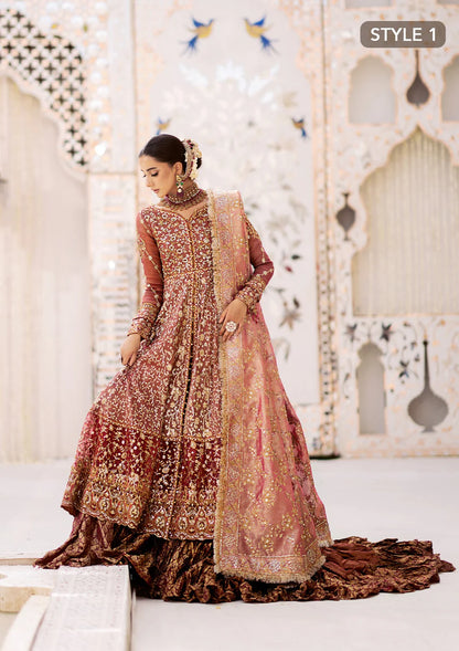 Fari | Vermillion Wedding Khaadi Net Embellished Lehenga