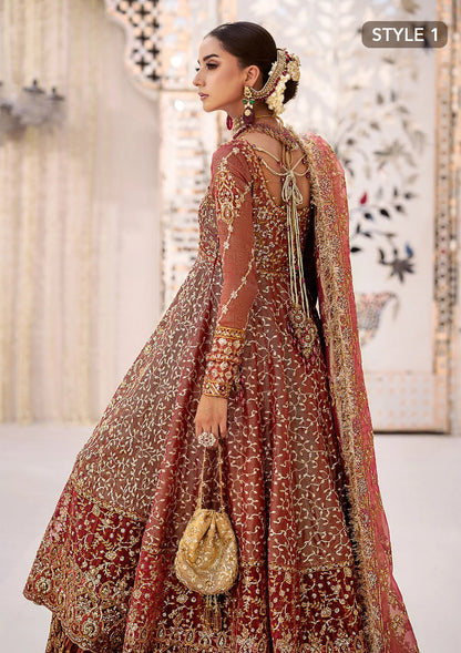 Fari | Vermillion Wedding Khaadi Net Embellished Lehenga