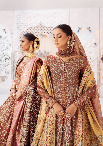 Fari | Vermillion Wedding Khaadi Net Embellished Lehenga