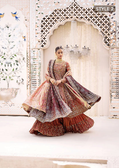 Fari | Vermillion Wedding Khaadi Net Embellished Lehenga