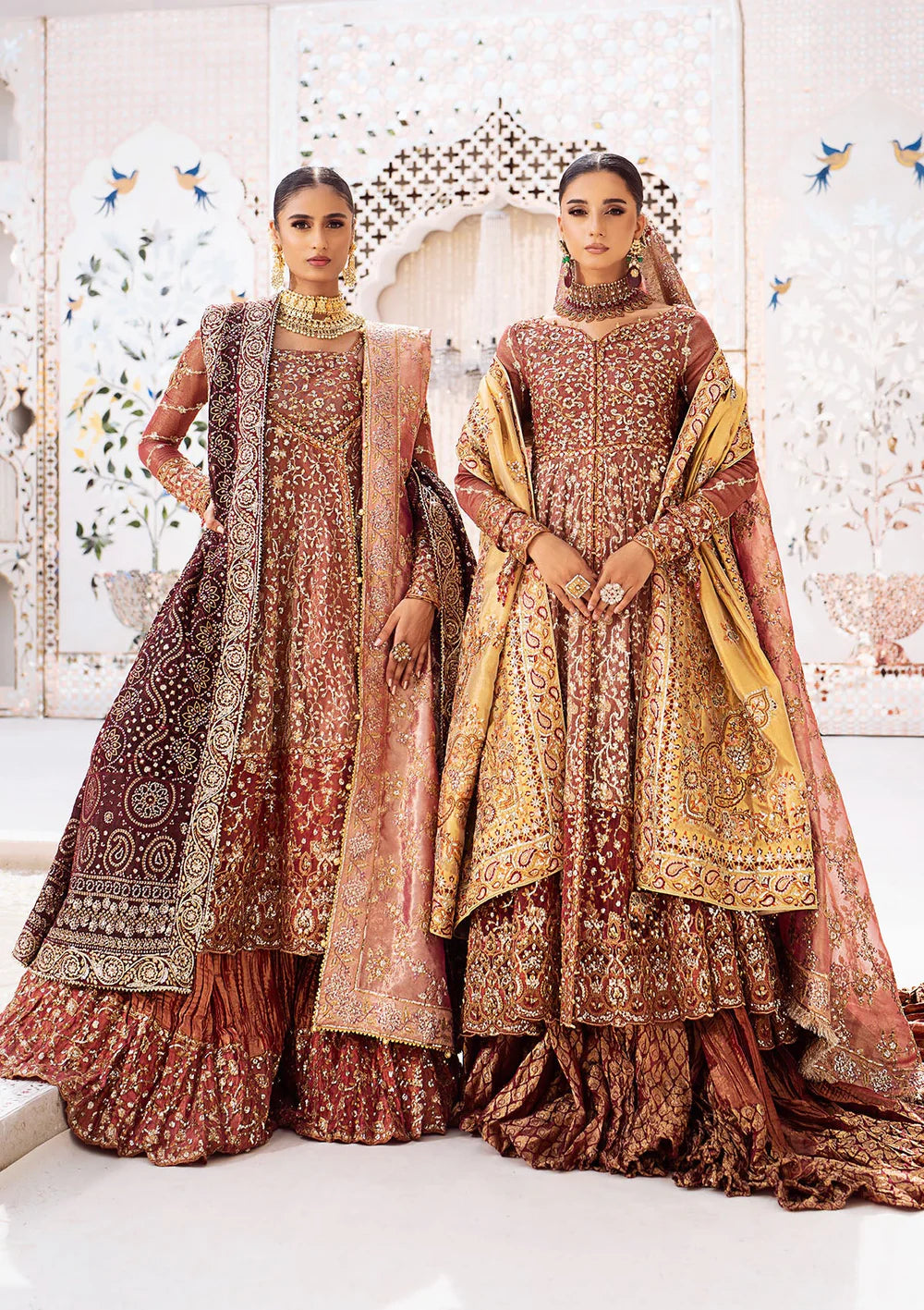 Fari | Vermillion Wedding Khaadi Net Embellished Lehenga