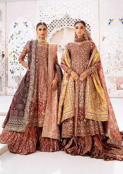 Fari | Vermillion Wedding Khaadi Net Embellished Lehenga