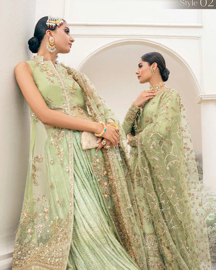 Manno | Green Organza Embellished Dress