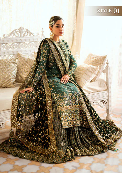 Damini | Green Net Embellished Dress