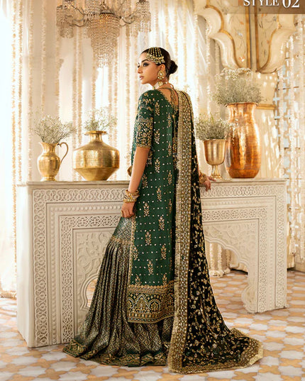 Damini | Green Net Embellished Dress