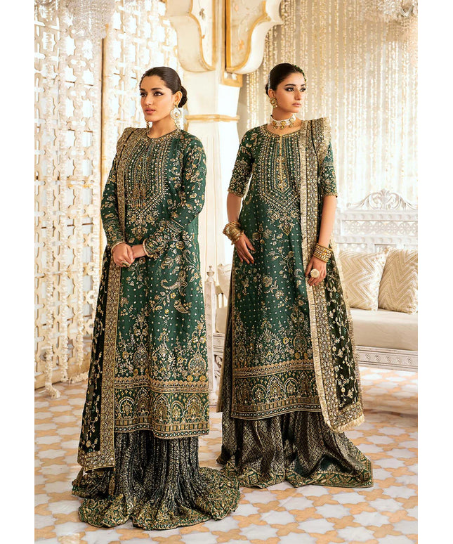 Damini | Green Net Embellished Dress