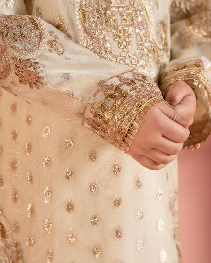 Jahan | Girls Cream Organza Gharara
