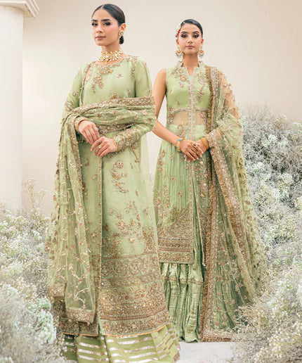 Manno | Green Organza Embellished Dress