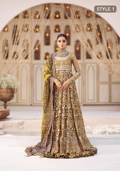 Nora | Olive Embroidered Embellished Lehenga