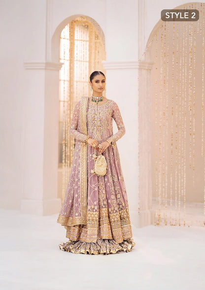 Sabiha | Amethyst Wedding Chiffon Embellished Sharara